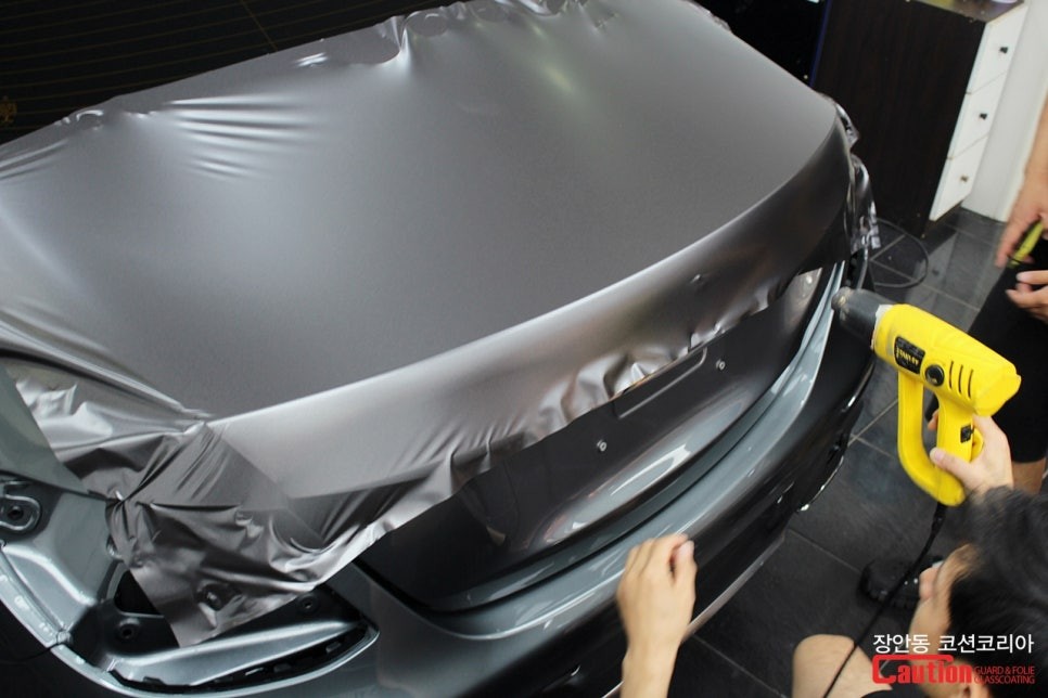 벤츠 E43AMG 카스킨 : 사틴다크그레이 전체랩핑 - 장안동 코션 / 동대문,광진구,중랑구