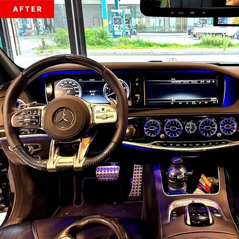 벤츠 AMG 카본 핸들 교체 및 송풍구 엠비언트 작업 후기 / 경기 안산
