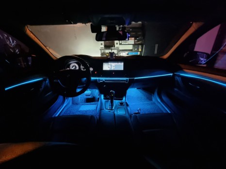 bmw 520d F10 RGB 엠비언트라이트, 사운드튜닝 했다면 다음은 무드등이죠! / 부산 연제구