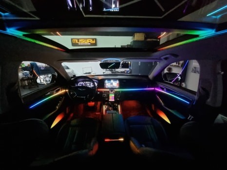 제네시스 G80 dh 엠비언트라이트 풀full 튜닝 코더스 부산점에서! (천장은하수 스타라이트 엠비언트) / 부산 연제구