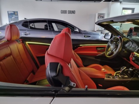 부산 굿사운드 bmw 428i 컨버터블 코더스 엠비언트 재방문기, 수입차 전문점 / 부산 연제구