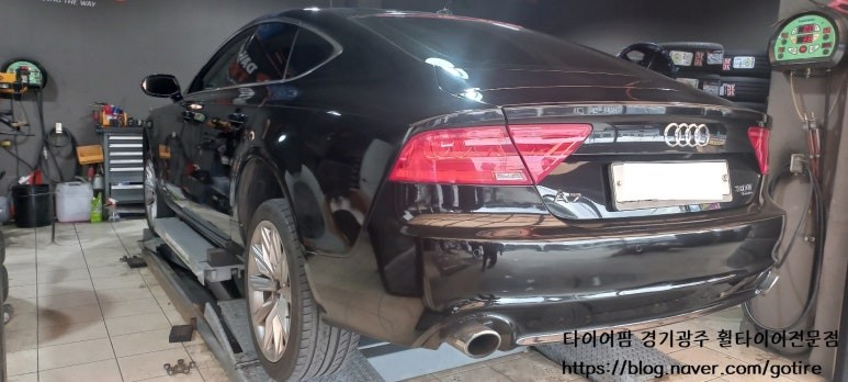 경기남부 / Audi 아우디 A7 신품타이어교체 던롭타이어 SP SPORT MAXX TT  255/40ZR19 100Y 4본장착 / 경기광주 장지동 / 하남.광주