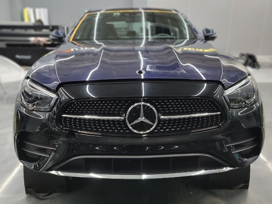 광주 벤츠 e클래스 고광택 블랙 전체 랩핑 시공 / 광주 서구 치평동