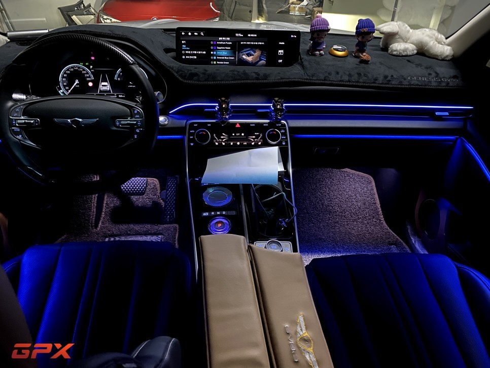 gv80 아름다운 실내조명 연출 액티브 무빙 글로우 모션 엠비언트 라이트 시공기. / 용인 처인구, 모현, 곤지암, 포곡, 양지