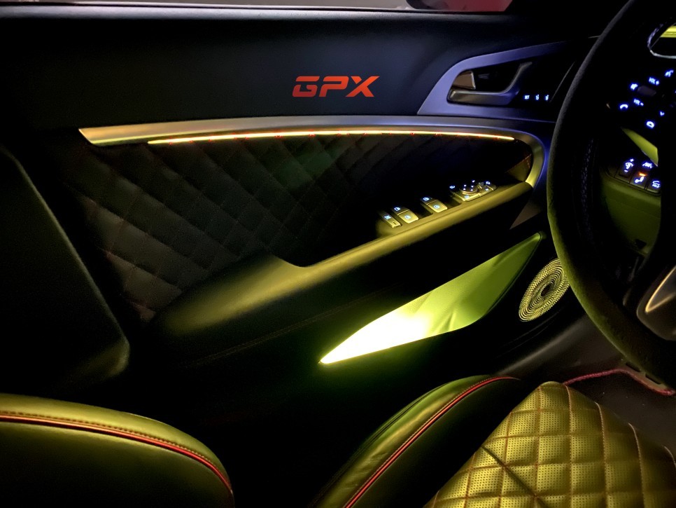 제네시스 G70 내부 튜닝은 이렇게 하면 됩니다! 글로우 모션 비노출 무빙 엠비언트 라이트 / 용인 처인구, 모현, 곤지암, 포곡, 양지