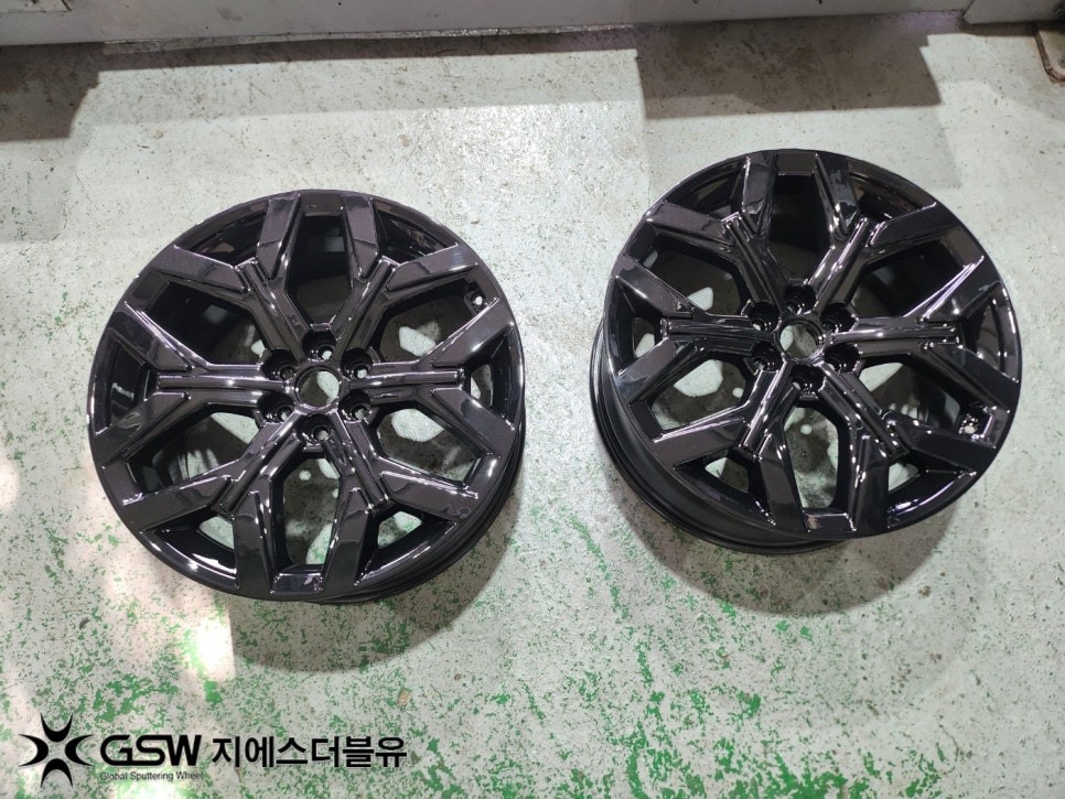 안성 휠도색 기아 모하비 20인치휠 순정휠에서 블랙유광 작업 후기 / 성남시 시흥동