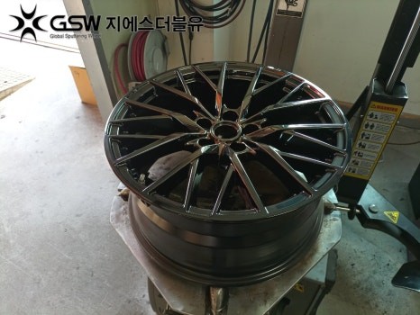 판교 제네시스 휠도색 G80 19인치휠 반광에서 블랙크롬 도색 작업 후기 / 성남시 시흥동