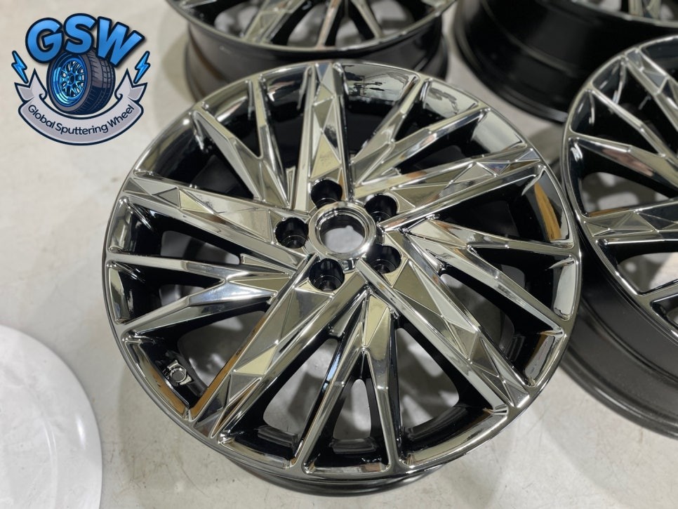 판교 그랜저 IG 19인치 반광에서 블랙크롬으로 휠 도색 작업 후기! / 성남시 시흥동