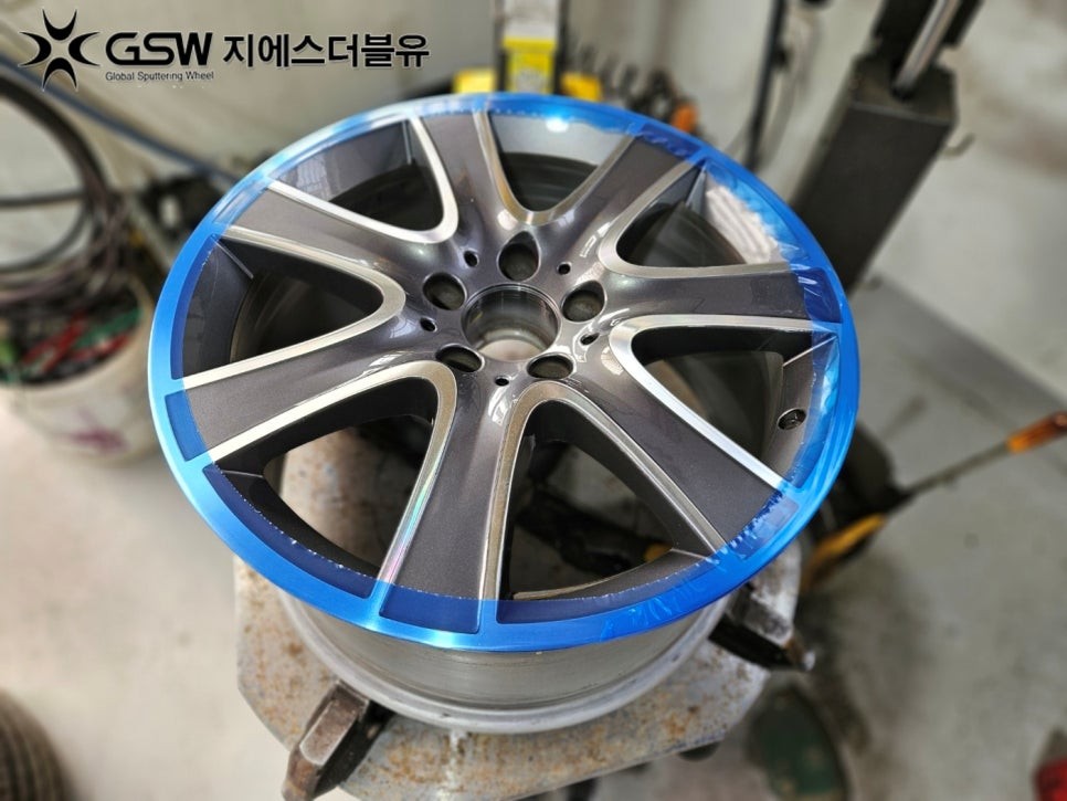 수원 휠복원 벤츠 S350D 18인치휠 다이아컷팅 휠복원