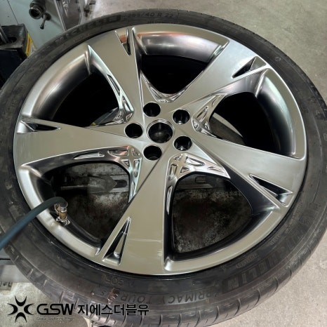 안산 제네시스 휠복원 GV80 22인치휠 반광 스크래치 작업 후기 / 광주 서구 매월동