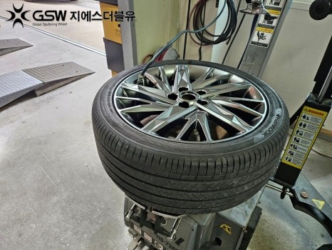 군산 그랜저 IG 19인치휠 상처로 인한 반광 스크래치 휠복원 작업 후기 / 광주 서구 매월동