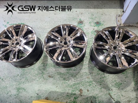 재규어 XJ 20인치휠 창원 휠도색 화이트 크롬 도색 작업 후기! / 광주 서구 매월동