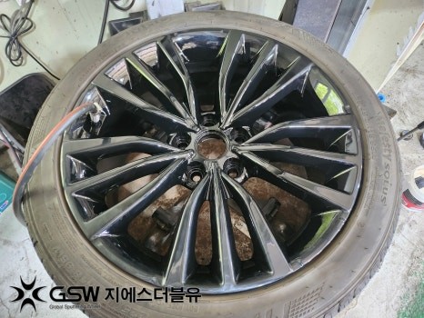 분당 휠도색 스팅어 18인치휠 블랙유광 크롬 특별한 도색 작업 후기 / 광주 서구 매월동