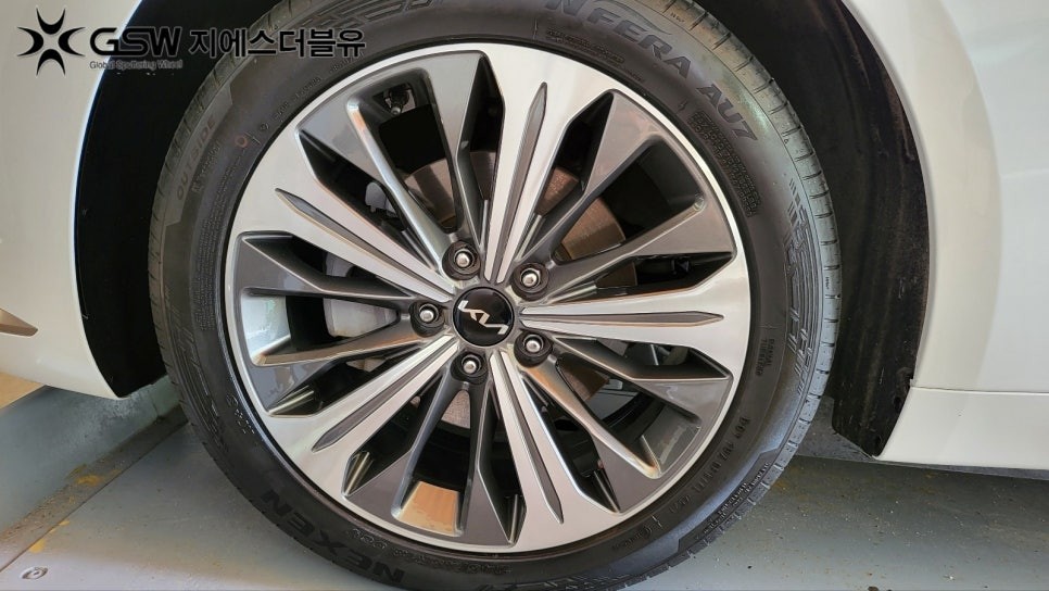 청주 휠복원 기아 K8 하이브리드 18인치휠 다이아컷팅 작업 후기 / 대전 유성구 복용동
