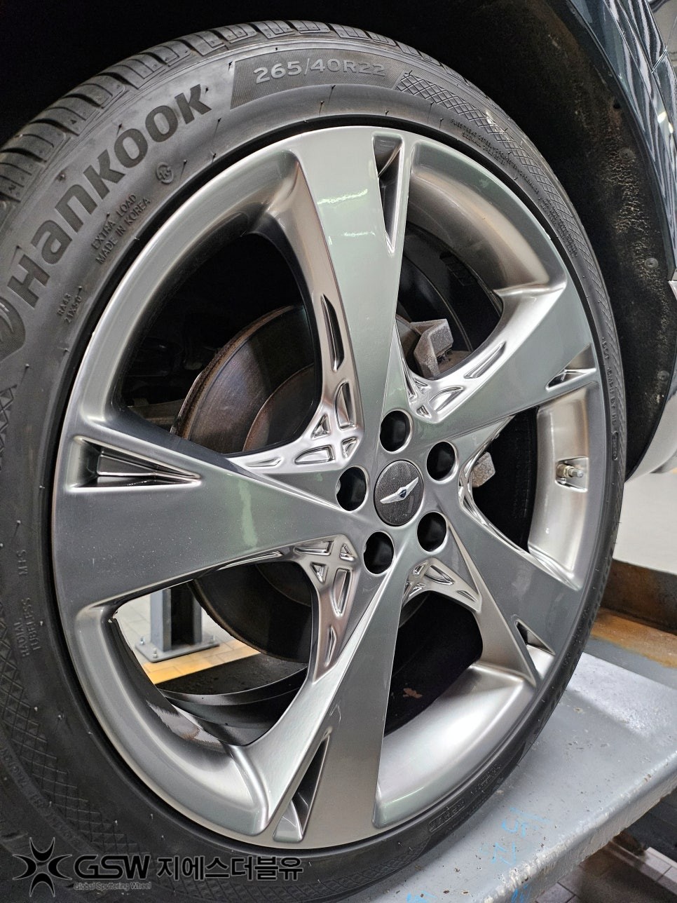 용인 휠복원 추천! 제네시스 GV80 스퍼터링 휠 스크래치 제거 / 대전 유성구 복용동