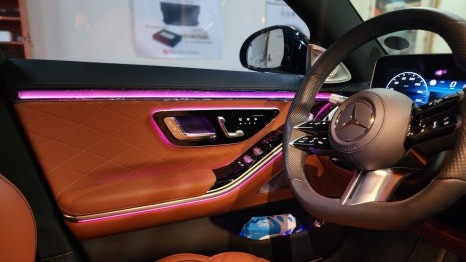 벤츠benz w223 신형s500 엑티브엠비언트 부메스터 시공