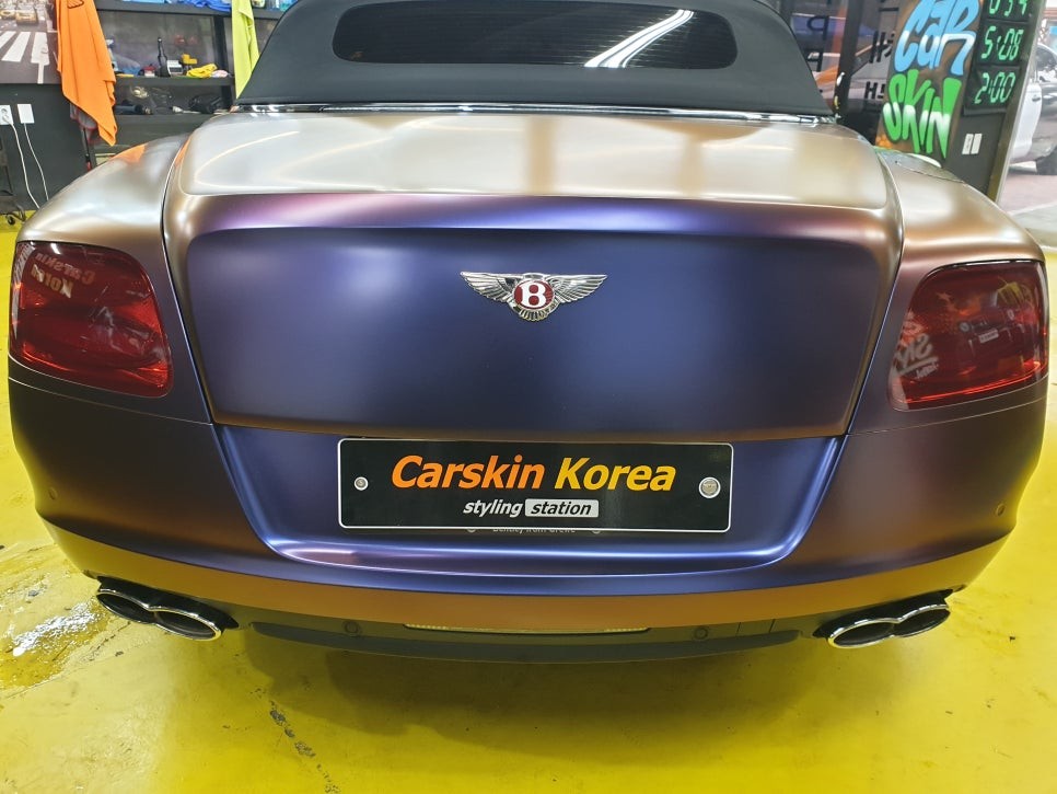 랩핑이란? 벤틀리 컨티넨탈 gt 컨버터블 전체랩핑!!(에이버리 슈프림 컬러 플로우 로어링 썬더) / 경기 군포