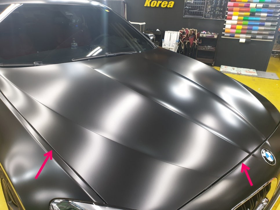 안양랩핑 시공과정 궁금하시죠?(BMW M5(F10) 사틴 블랙) 카스킨 코리아