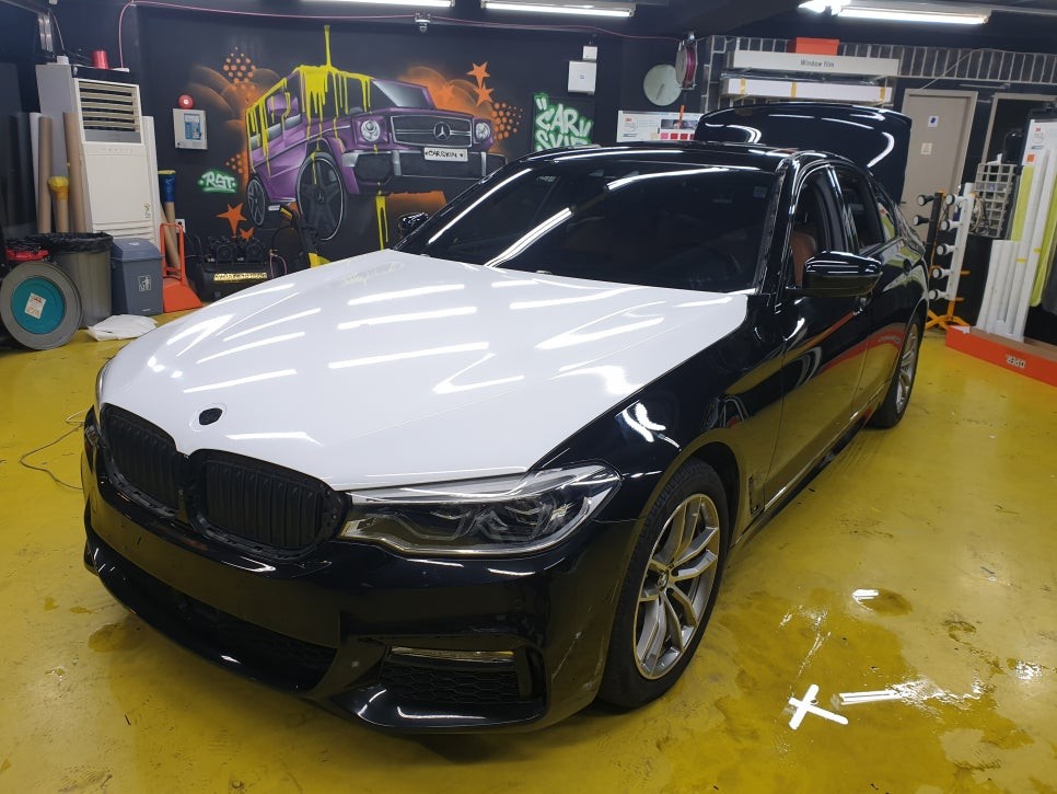 자동차 랩핑 장점!(이럴 때 하면 좋다) bmw 530i 화이트 유광랩핑 / 군포 부곡동