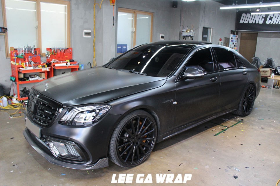 벤츠 S63AMG 라이트 앞뒤 톤다운 라이트필름 맛집
