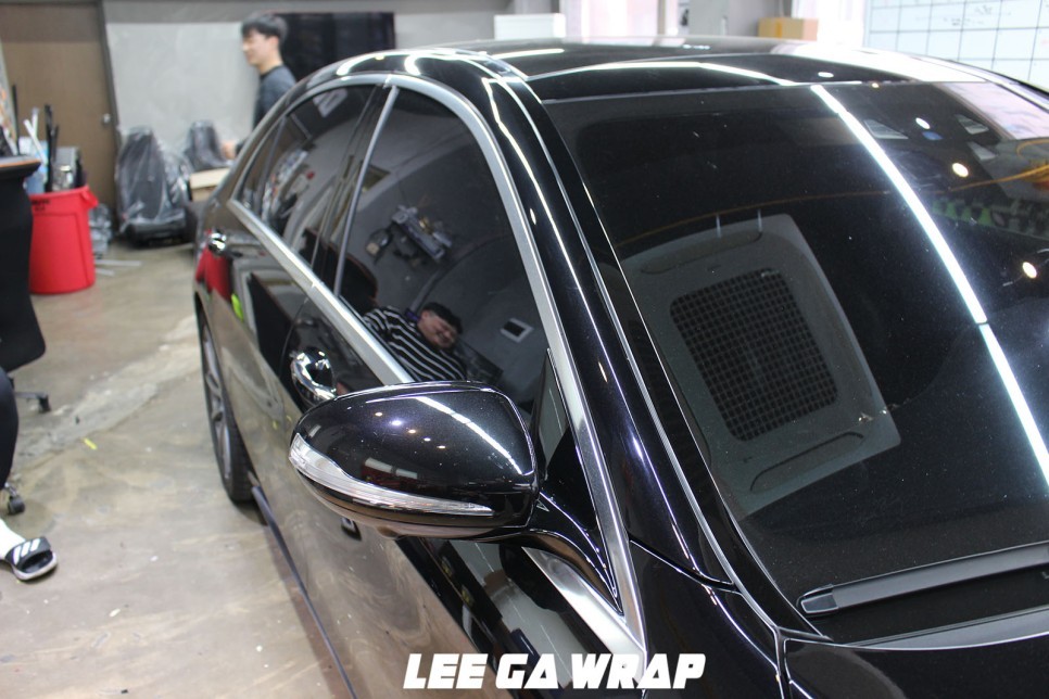 벤츠 S63AMG 전체랩핑 에이버리 다크옐로우 크롬딜리트까지 한번에 / 김포, 파주, 인천