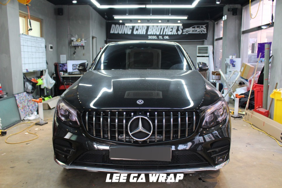 벤츠 GLC쿠페 전체랩핑 3M2080 사틴다크그레이 탈바꿈
