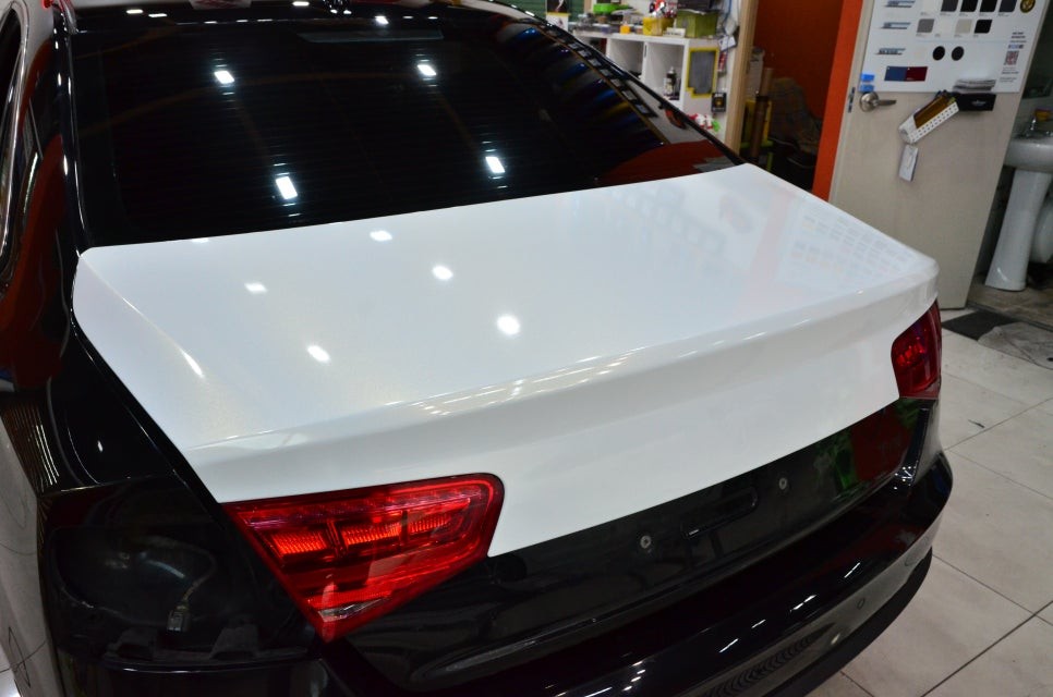 대전 카스킨+오렌지 카스킨+아우디A8L+전체랩핑+3M 1080 GP240 Gloss White Gold Sparkle+글로스 화이트 골드 스파클 / 대전 유성구 원신흥동