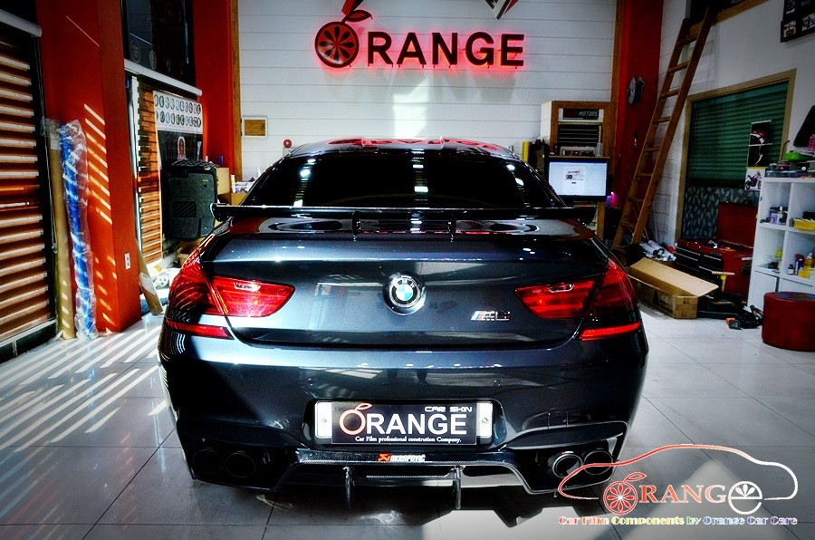 대전카스킨 + 오렌지카스킨 + 전체랩핑 + BMW + M6 + 3M + Satin Black + 싸틴블랙 / 대전 유성구 원신흥동