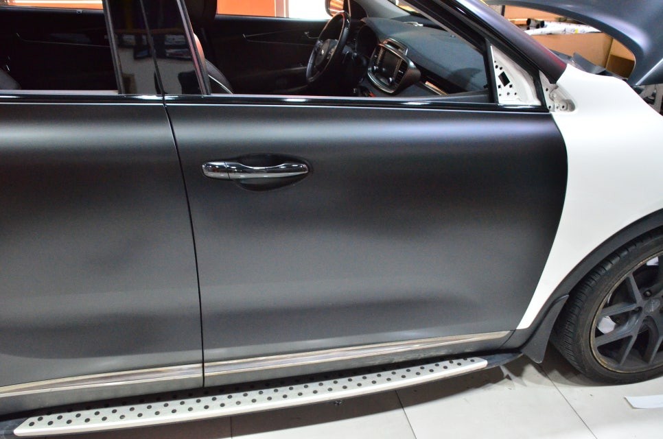 대전 카스킨+오렌지 카스킨+전체랩핑+소렌토 AWD+사틴블랙+Satin black / 대전 유성구 원신흥동