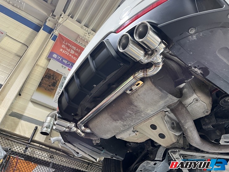 BMW 428i 구조변경이 필요없는 듀얼 머플러튜닝,450i 디퓨저 장착