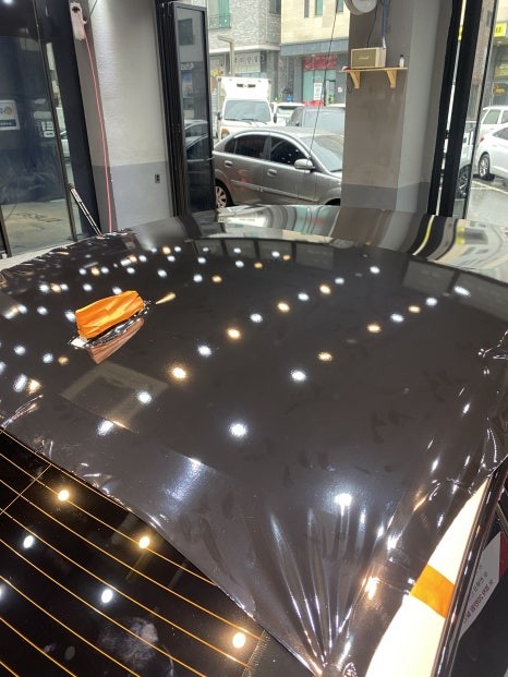 동탄 루프스킨 랩핑 / BMW 330e 3M 유광블랙 루프스킨 랩핑 재시공 후기 / 동탄 산척동