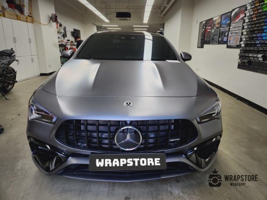 서울 cla45amg 부분랩핑시공 검정포인트랩핑! / 서울 강서구 공항동