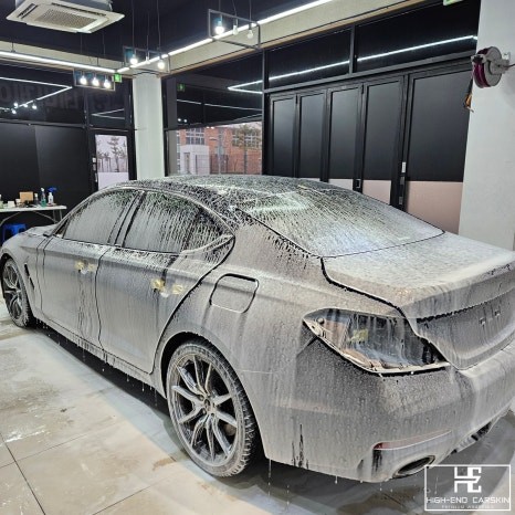 G70 유광블랙 전체랩핑 재시공 / 파주시 와동동