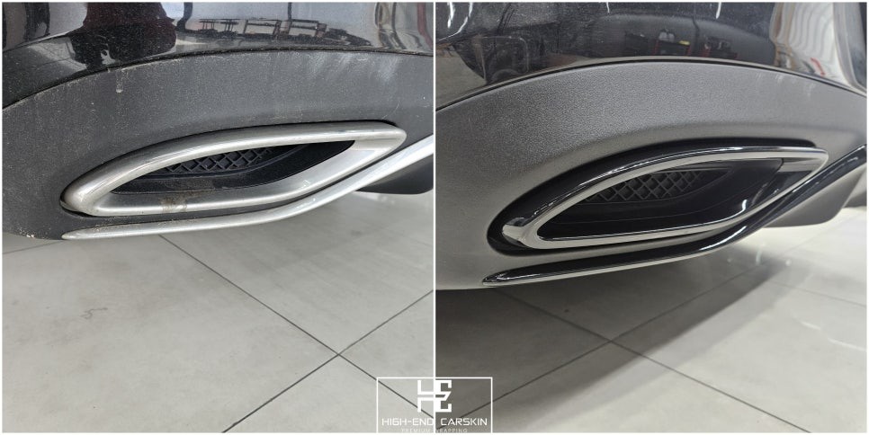벤츠 E클래스 크롬죽이기 잘하는곳 파주랩핑 하이엔드카스킨