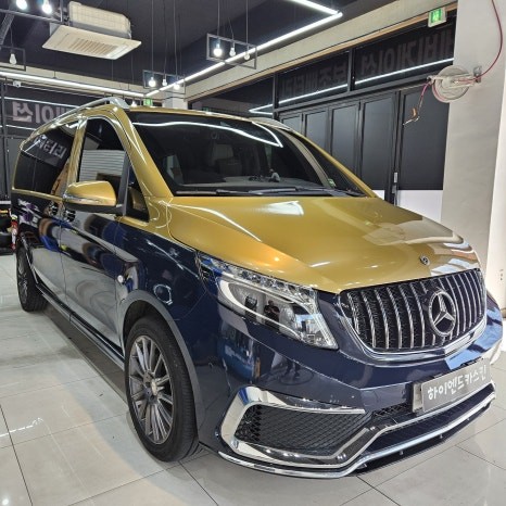 벤츠 v클래스 매트리스 투톤 전체랩핑 / 파주시 와동동