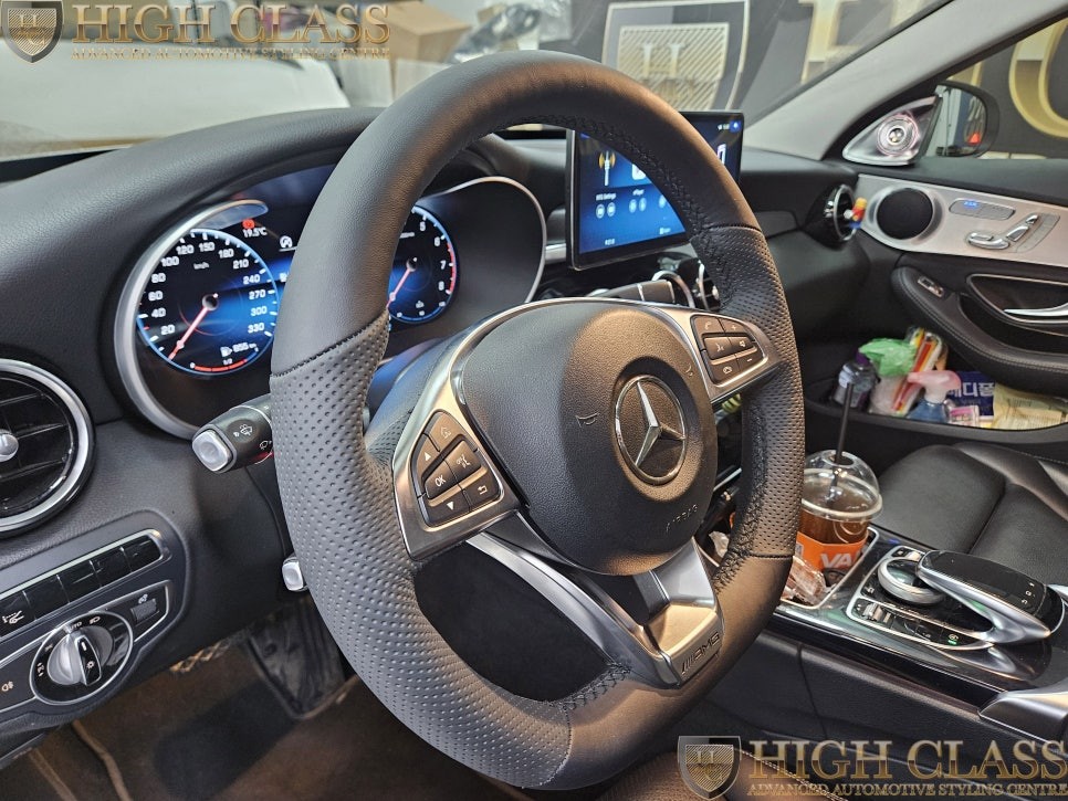 벤츠 C클래스 C220d 시트 복원, 통풍시트, 핸들열선, 2열 열선시트