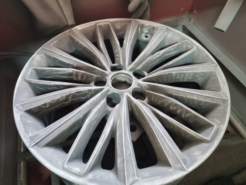 대구/경산/휠도색/휠수리/휠복원/잘하는곳/현대/그랜저/IG/19인치/순정휠/블랙유광/분체도색