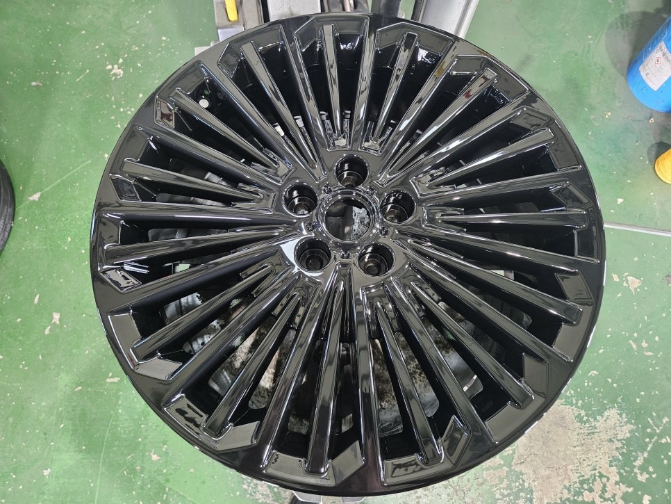 대구/경산/휠도색/휠수리/휠복원/잘하는곳/현대/펠리세이드/20인치/순정휠/블랙유광/분체휠도색