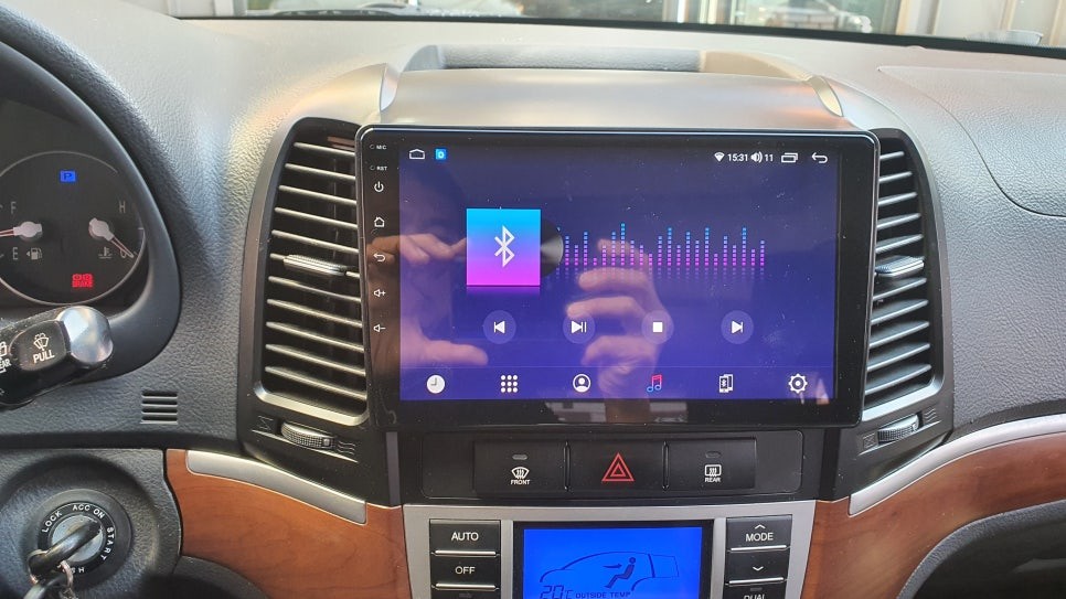 산타페 CM 안드로이드 올인원 장착 시공 (오디오&내비게이션)