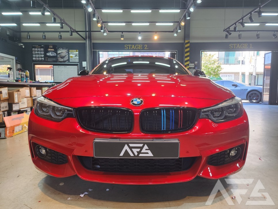 하남 미사 랩핑 전문샵 니드포스피드 BMW 430i 컨버터블 택랩 블러드레드 시공 / 포인트 랩핑