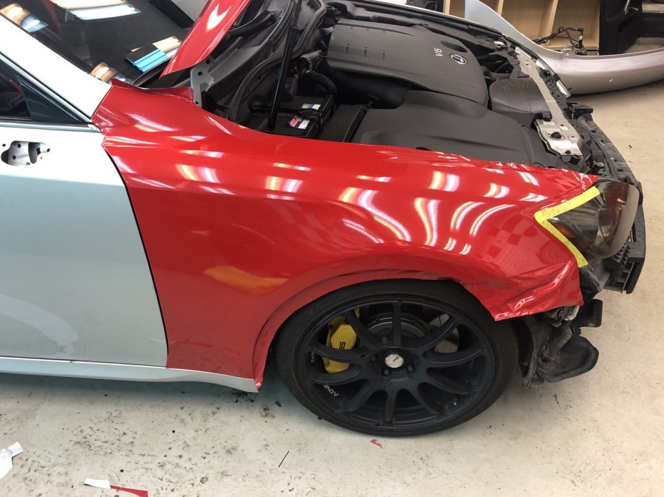 <부산랩핑,부산ppf,부산자동차랩핑>렉서스 is250 전체랩핑제거 및 전체랩핑, 데칼 부분랩핑 / 부산 강서구 명지동