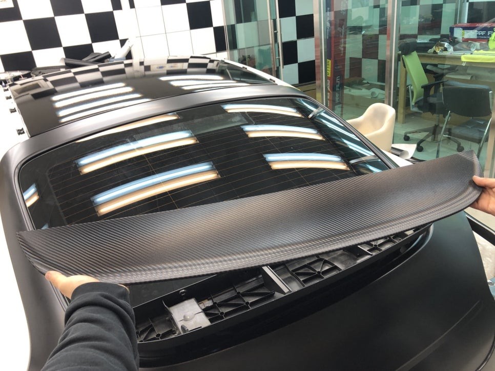<부산랩핑,부산ppf,부산자동차랩핑>포르쉐 파나메라 사틴블랙 전체랩핑 / 부산 강서구 명지동