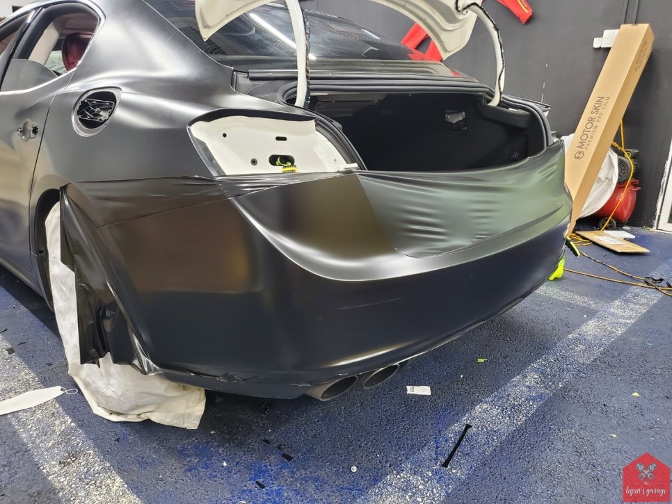 부산랩핑 전문점 현스게러지 마세라티 기블리 사틴블랙 전체랩핑 시공 소개 / 부산 강서구 명지동