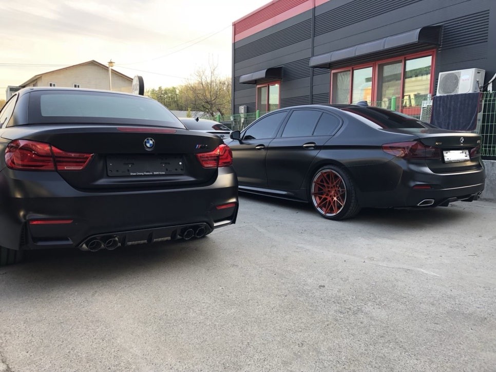 <부산랩핑,부산ppf>BMW M4 컨버터블 사틴블랙 전체랩핑 / 부산 강서구 명지동