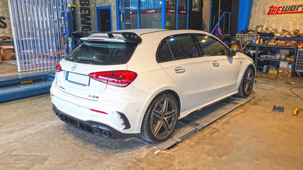 광주.전라 / 벤츠 A45AMG 배기 튜닝 중통 직관 작업기. / 전주,익산