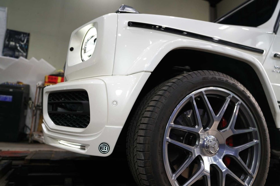 벤츠 지바겐 G63AMG 브라부스 LED 프런트 립 스포일러 BRABUS /ST 30mm 허브 스페이서 장착