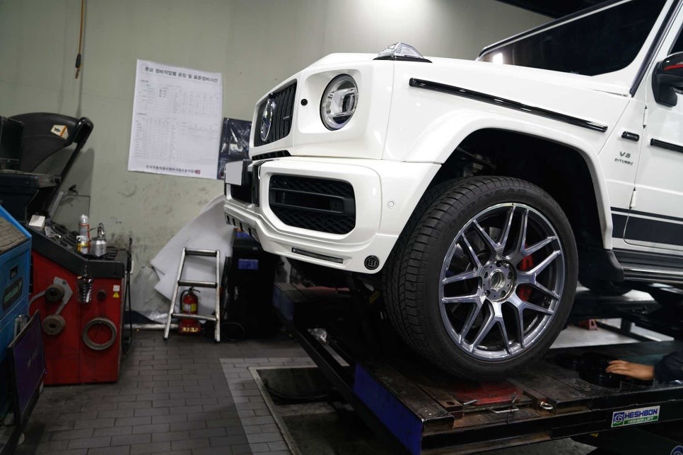 벤츠 지바겐 G63AMG 브라부스 LED 프런트 립 스포일러 BRABUS /ST 30mm 허브 스페이서 장착