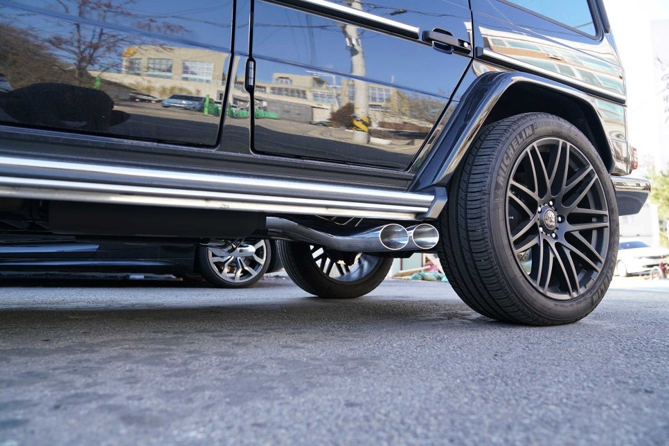 벤츠 지바겐 W463 G63AMG 브라부스 가변 머플러 / 브라부스 프런트 립 스포일러 / 만소리 헤드램프 / 만소리 LED 코너 램프 BRABUS/MANSORY / 경기 성남 분당