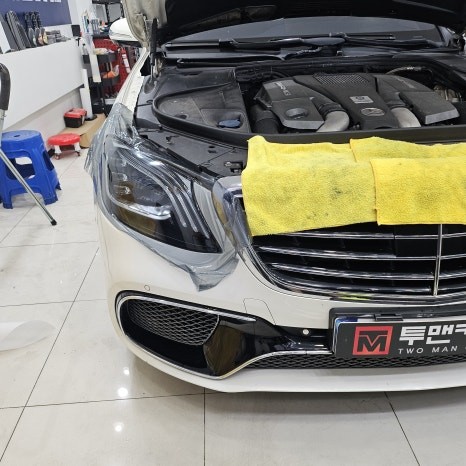 벤츠 S63 AMG 헤드라이트·테일램프 톤다운 | 인천 투맨카스킨 시공기 / 인천 남동구 논현동