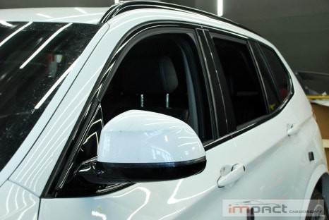 수원 랩핑 BMW X3 윈도우몰딩 유광블랙 크롬죽이기/크롬딜리트